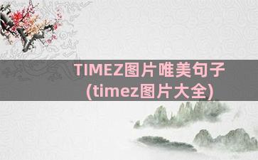 TIMEZ图片唯美句子(timez图片大全)