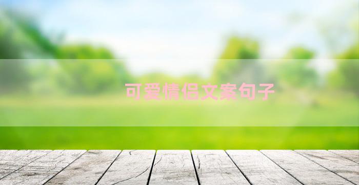 可爱情侣文案句子