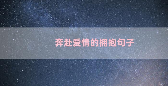 奔赴爱情的拥抱句子