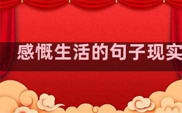 感慨生活的句子现实社会