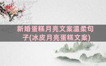 新婚蛋糕月亮文案温柔句子(冰皮月亮蛋糕文案)