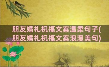 朋友婚礼祝福文案温柔句子(朋友婚礼祝福文案浪漫美句)