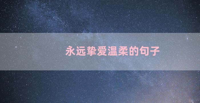 永远挚爱温柔的句子