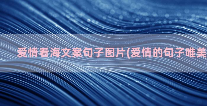 爱情看海文案句子图片(爱情的句子唯美短句文案)