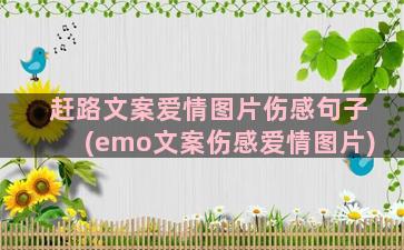 赶路文案爱情图片伤感句子(emo文案伤感爱情图片)