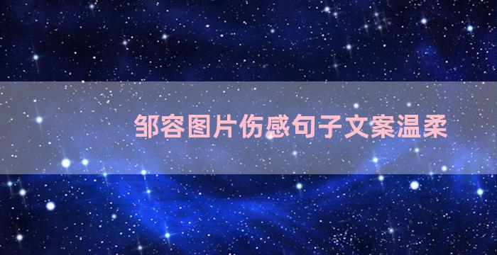 邹容图片伤感句子文案温柔